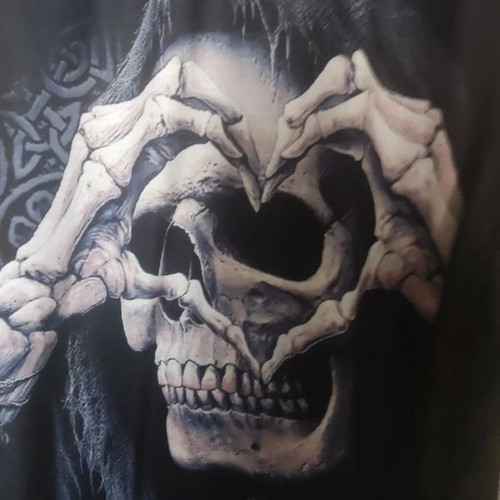Women skeleton shirt XXL size, black
