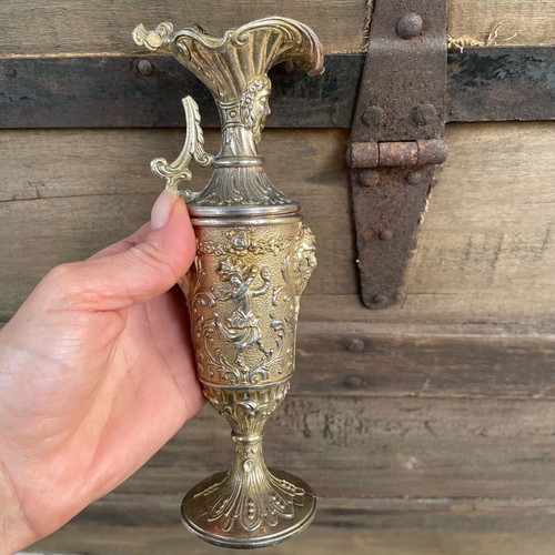 Amphora used bronze/brass 23cm 60s