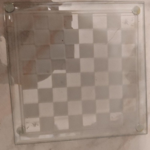 Johnny Walker Glass Chess Set like new
