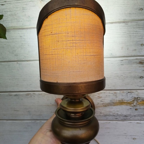 Leo Koek Verlichting lamp used, vintage brass wall light