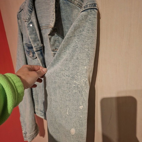 Denim jacket slightly elastic-soft like new, blue, size M