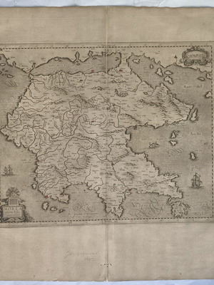 Morea Olim Peloponnesus 1636 παλαιός χάρτης Πελοποννήσου