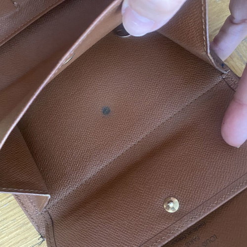 Louis Vuitton vintage wallet used, classic monogram, brown