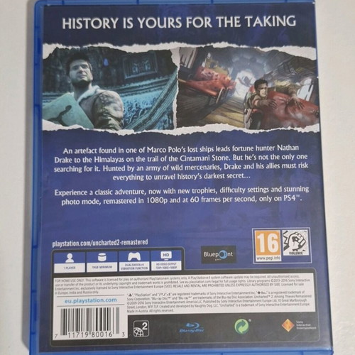 Uncharted 2 PS4 game used