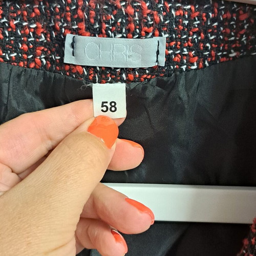 Chris women's wool jacket like new, red and black, size 5XL