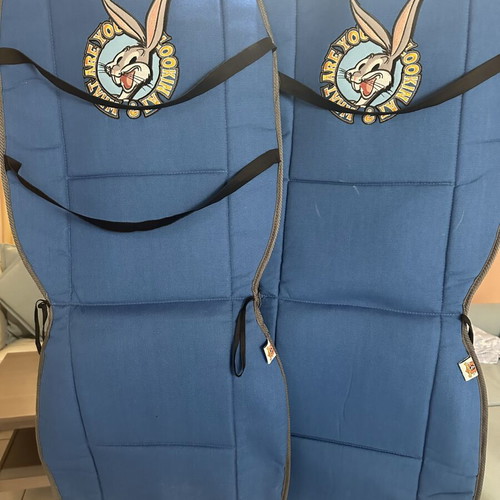 Bugs Bunny Car Seat Covers pair, new, blue