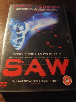 Saw DVD μεταχειρισμένο, uncut version, αγγλικοί υπότιτλοι, τρόμου