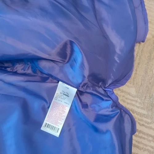 LC Wakiki Hooded Quilted Jacket like new, purple, 12-13Y