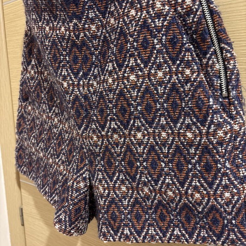 Zara shorts χειμωνιάτικο XS σαν καινούργιο, μπλε και καφέ