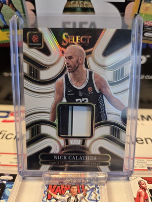 Nick Calathes 2025-26 Panini Select EuroLeague Patch Card, Partizan Belgrade