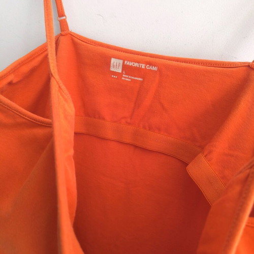 Gap camisole top with built-in bust like new, orange, L-XL
