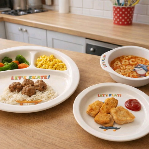 Children's dinnerware set of 3 pieces like new, Italian origin