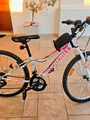 Energy MTB ποδήλατο βουνού σε λευκό και ροζ, 24 ίντσες