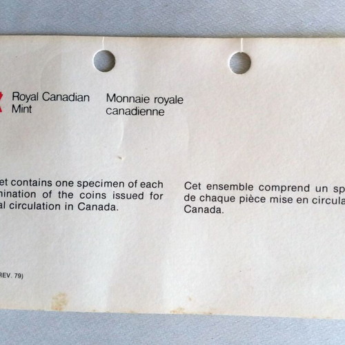 Set of 6 Royal Canadian Mint 1979 coins new