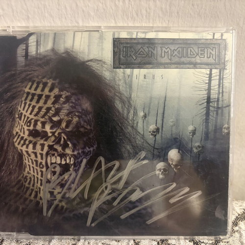 Iron Maiden Virus CD single 1996 signed by Blaze Bayley