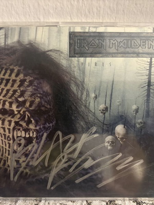 Iron Maiden Virus CD single 1996 signed by Blaze Bayley