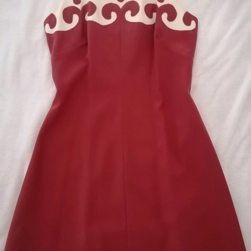 Dress with jacket like new, thin wool, brick red to red color