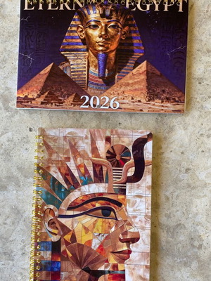 2026 Calendar and Notepad with Egypt Motif new