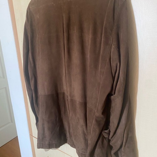 Suede leather jacket brown like new, Italian