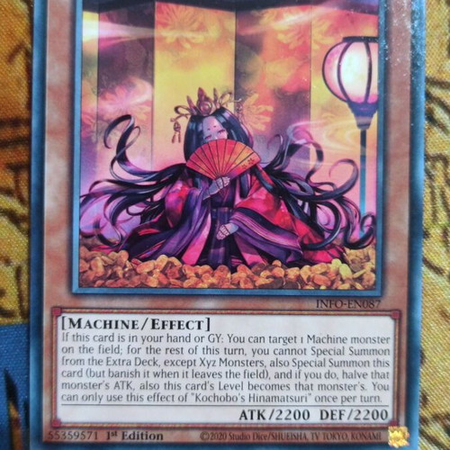 Kochobo's Hinamatsuri Effect Monster Yu-Gi-Oh! Card like new