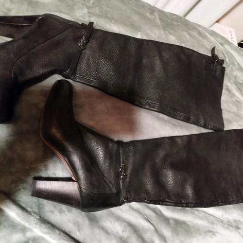 Leather Over-the-Knee Boot Ralph Harrison 38 Like New