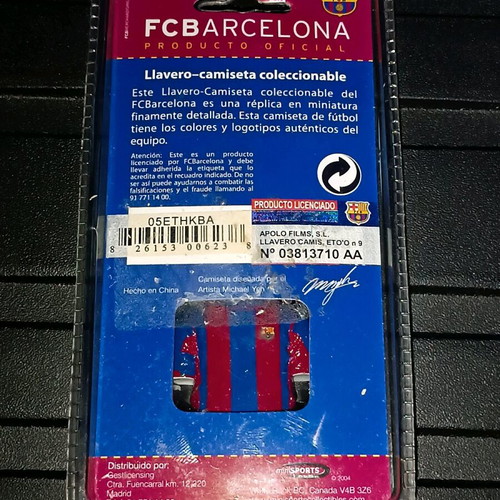 Barcelona Eto'o keyring new, authentic