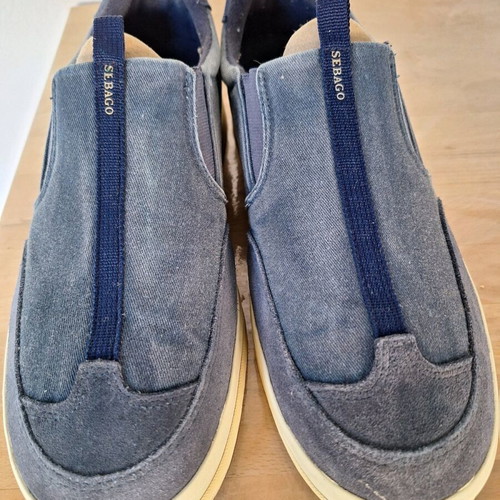 Sebago men's denim shoes used, summer style, size 44.5, blue