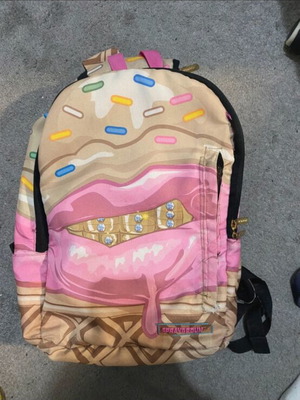 Sprayground Backpack collab with Cupcake Mafia used