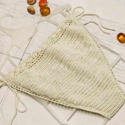Knitted bikini bottom new, size S, beige