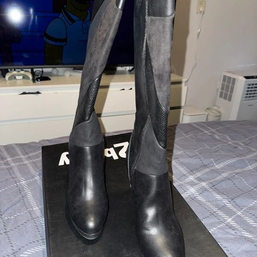 Bizzy high heel knee boots, size 38, black