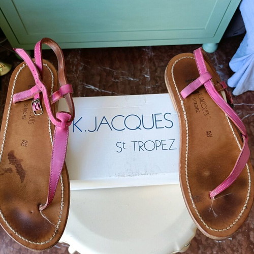 K. JACQUES St. Tropez pink sandals used, size 39