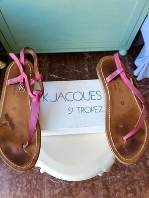 Πέδιλα K. JACQUES St. Tropez ροζ μεταχειρισμένα, νούμερο 39