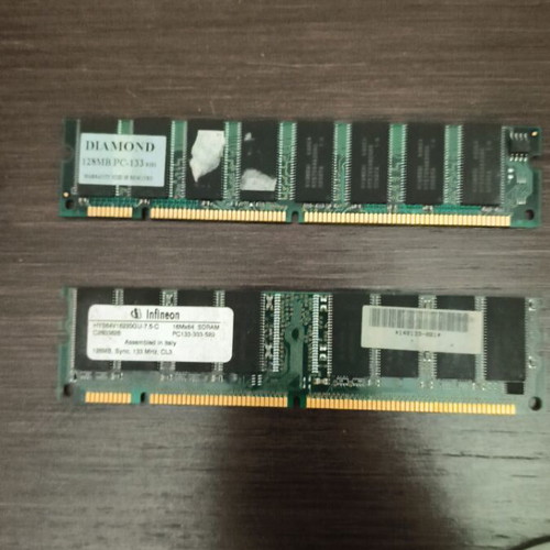 PC 133 128 MB memories used, pack of 2 rare old