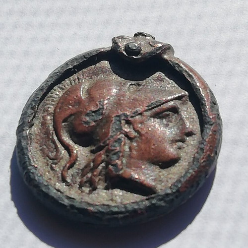 Alexander the Great bronze medallion used