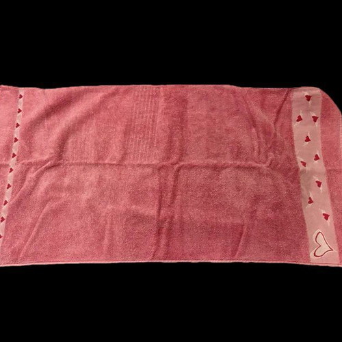 Pink Towel with Heart Pattern like new