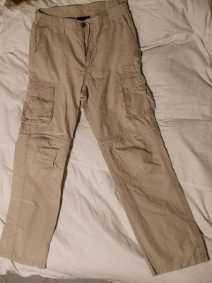 Cargo pants used, size M, beige