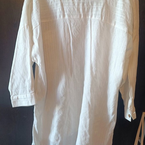 Zara white oversized shirt blouse S like new, linen blend