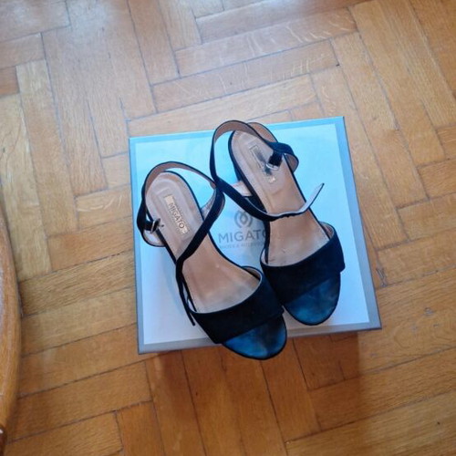 Migato platform sandals like new, black, size 36