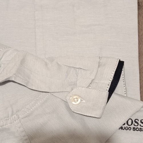 Boss Orange men's short-sleeve shirt gray M slim fit used