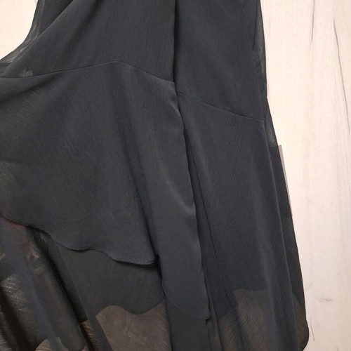 Skirt with straps like new, black, size L, chiffon