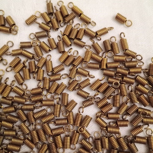 Metal bronze jewelry end caps 348 pcs like new