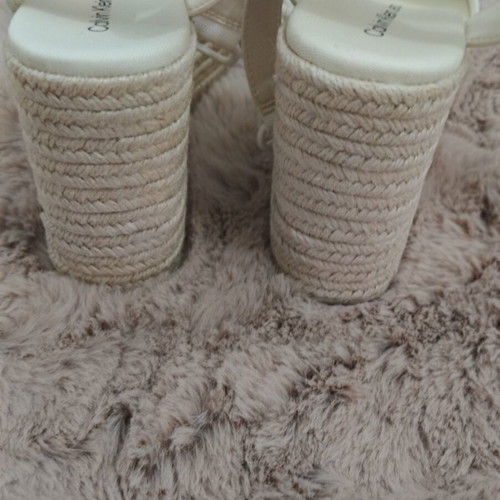Calvin Klein white wedge sandals like new, size 38