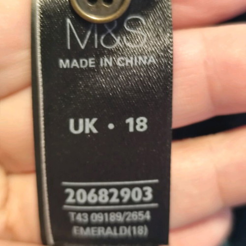 Transparent shirt Marks and Spencer new, green striped, size XXXL