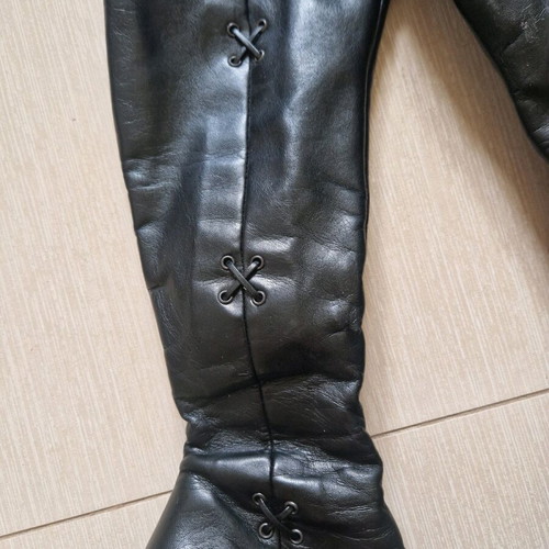 J.Bournazos leather boots like new, black, size 37