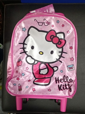 Hello Kitty toddler trolley bag 29cm new