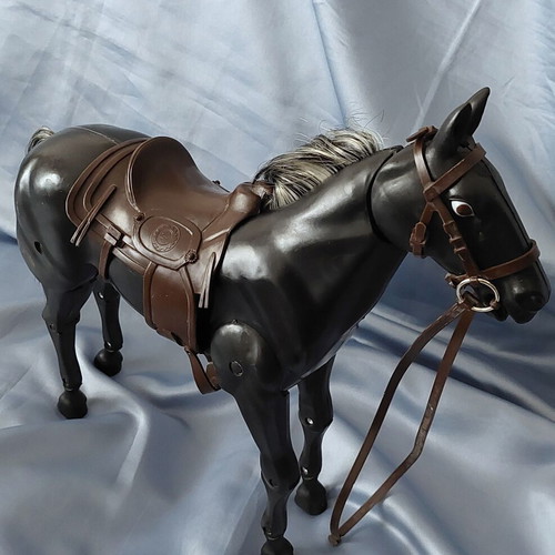 Bibi bo black horse vintage toy from the 1980s, like new