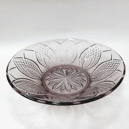 Vintage purple glass fruit bowl like new