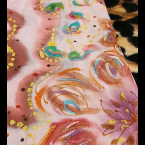 Mini dress used with adjustable straps pink multicolor