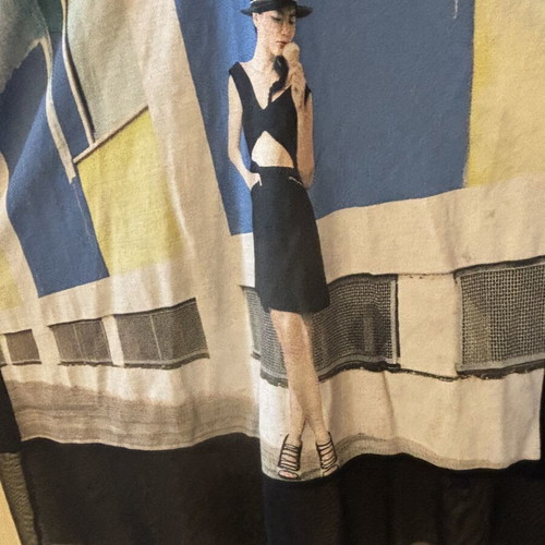 Zara black top with tulle hem like new