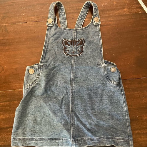 Benetton denim salopette 18-24 months like new